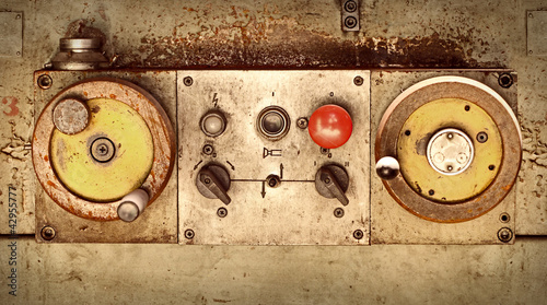 Control panel of old machine