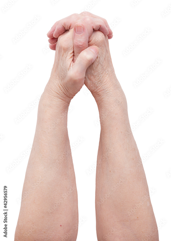 Folded hands of an old man Folded hands of an old man