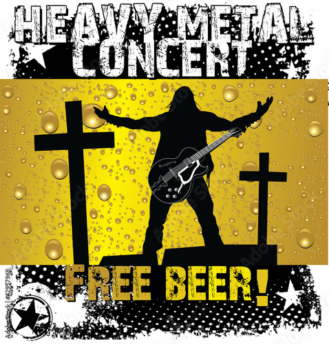 Heavy metal concert - free beer