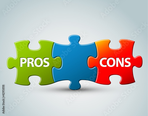 Vector pros and cons  model illustration