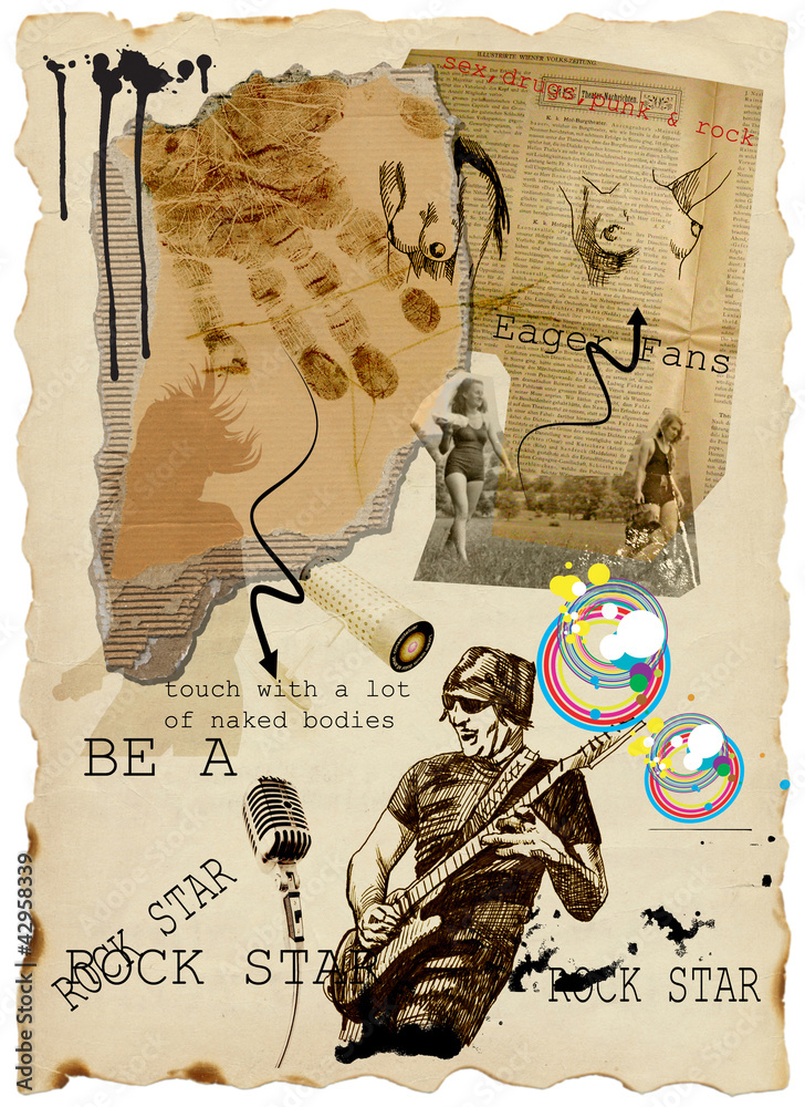 Obraz premium Mixed media : grunge poster for young rebels