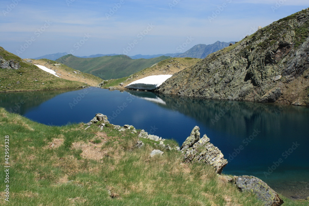 glacial lake under Pico de Sajust