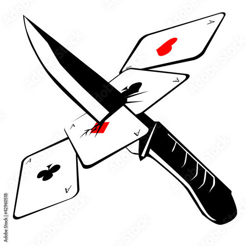 Royal flush playing cards