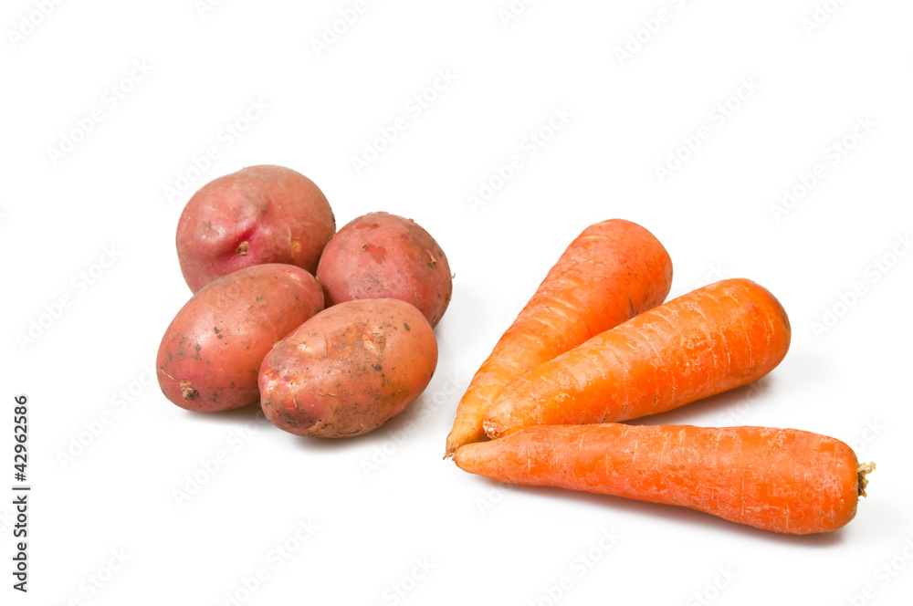 potatoes and carrots