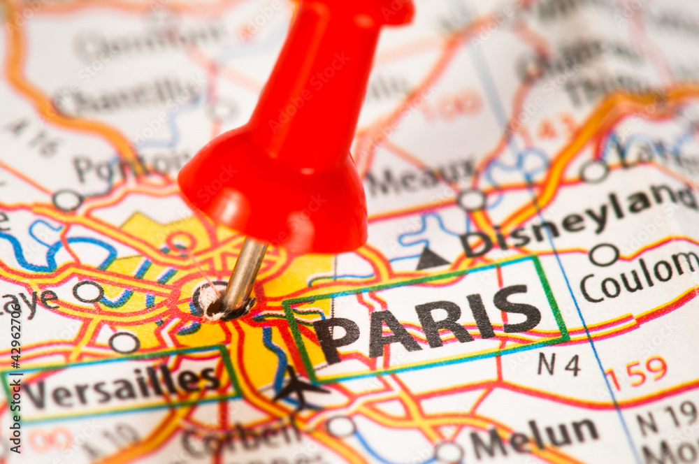 Paris on a map Paris on a map