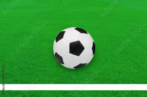 soccer ball on the green grass field © 24Novembers