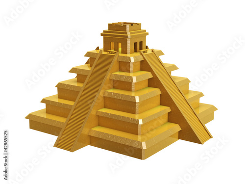 golden mayan pyramid