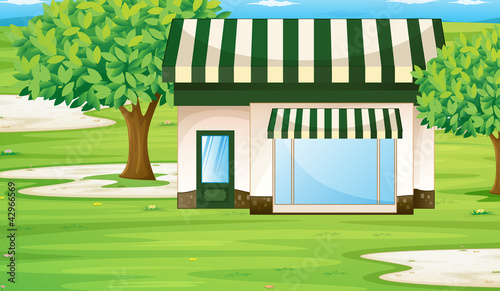 a tent house