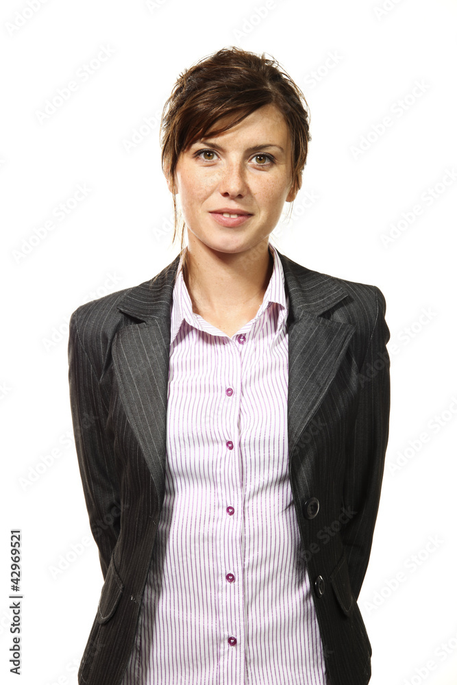 beautiful businesswoman portrait, white background beautiful businesswoman portrait, white background