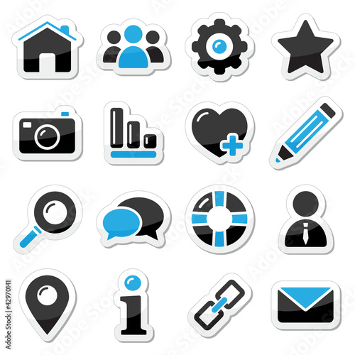 Web and internet icons set
