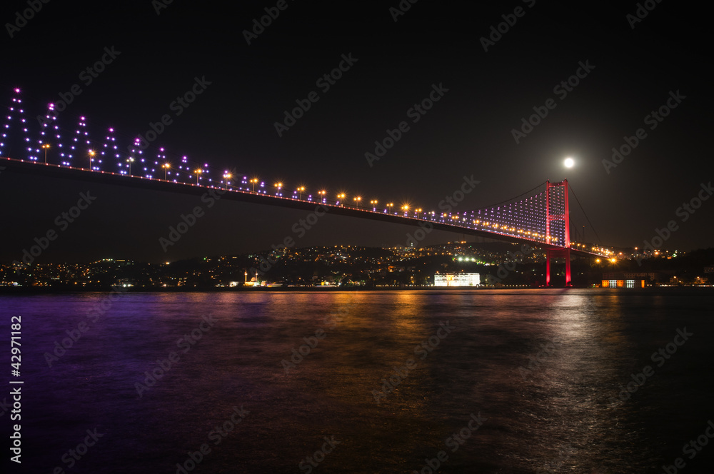 İstanbul Boğaziçi Köprüsü Gece