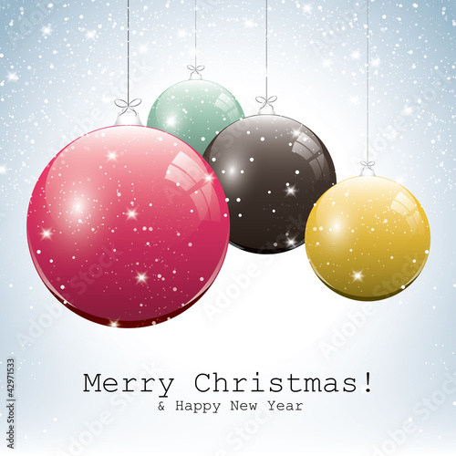 Colorful christmas balls