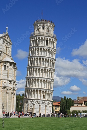 Pisa, Piazza dei miracoli, with leaning tower.