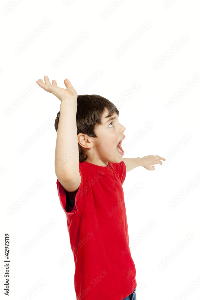Portrait of little boy, isolated on white background Portrait of little boy, isolated on white background