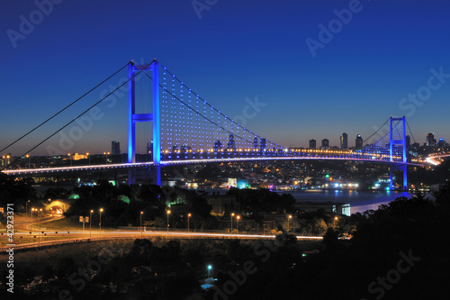 A Blue Evening Istanbul Bosphorus Bridge