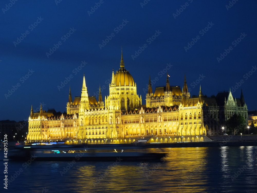 Fototapeta premium Hungarian parliament at night