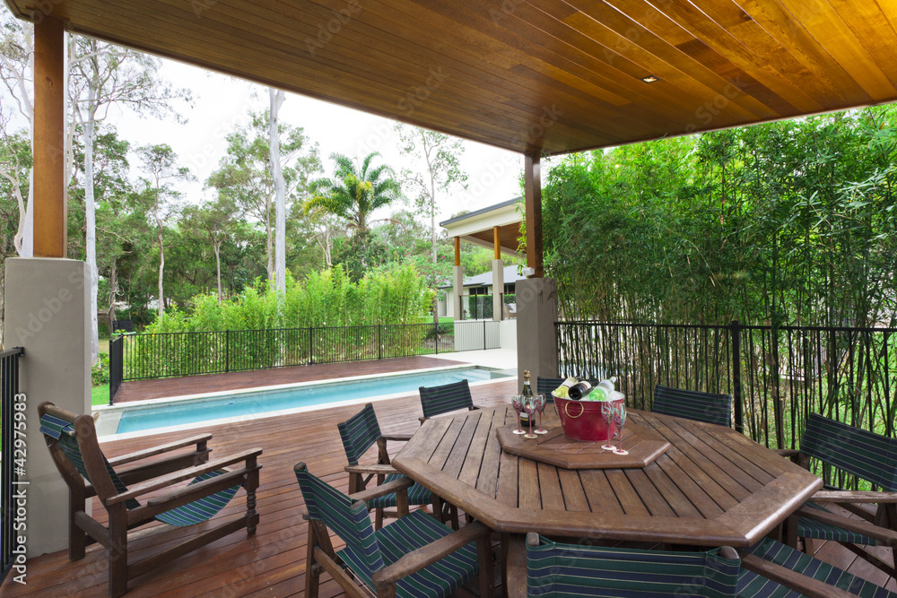 Fototapeta premium Outdoor entertaining area