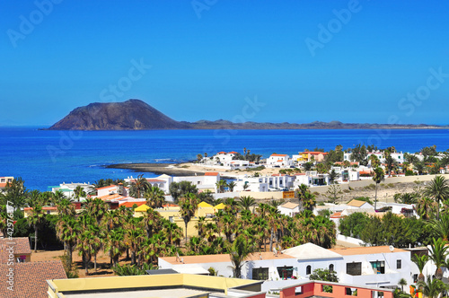 Lobos Island and Corralejo in Fuerteventura, Spain