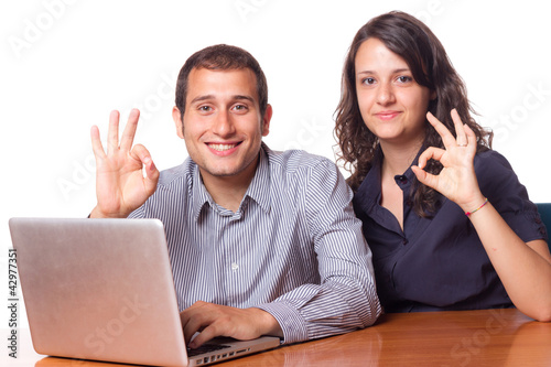 Fotografie Two Happy Financial Consultants