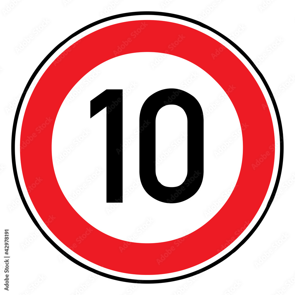Verkehrsschild - 274 Höchstgeschwindigkeit (10) Verkehrsschild - 274 Höchstgeschwindigkeit (10)