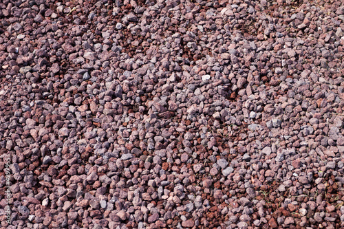 Small stones and rocks on the road