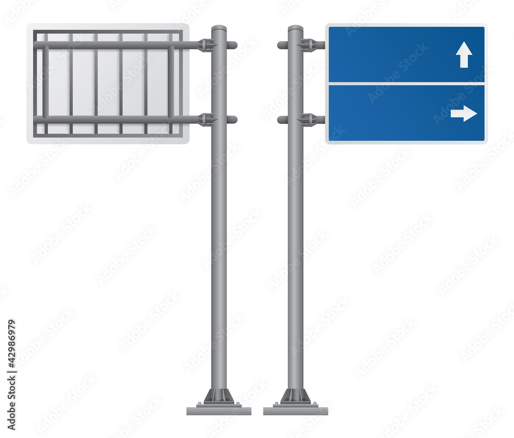 Obraz premium road Signs blue color