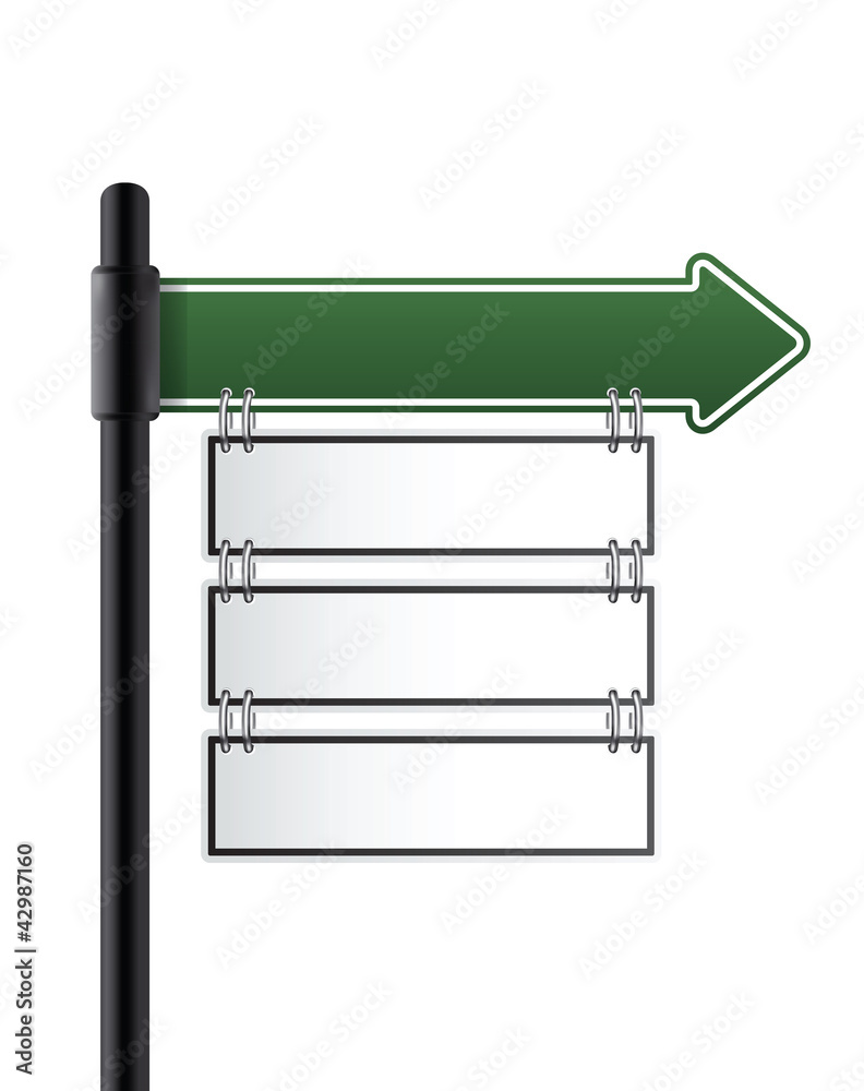 Obraz premium road sign.green color. vector