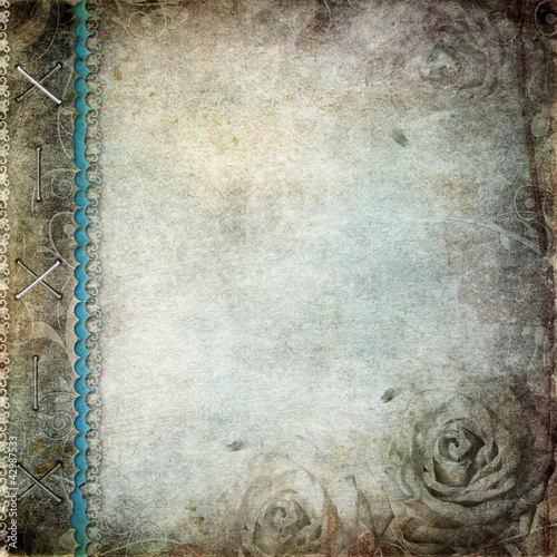 Brown cover for an album with photos
