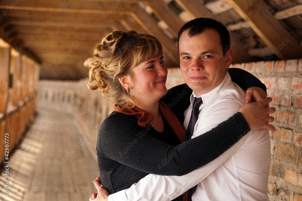 Portrait of a happy young couple