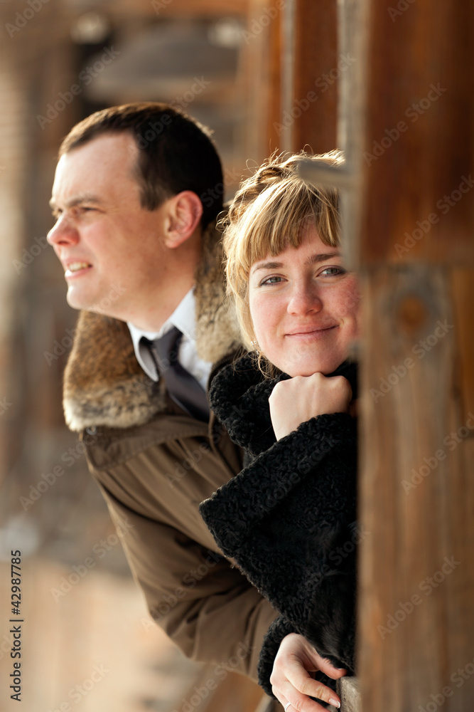 Portrait of a happy young couple