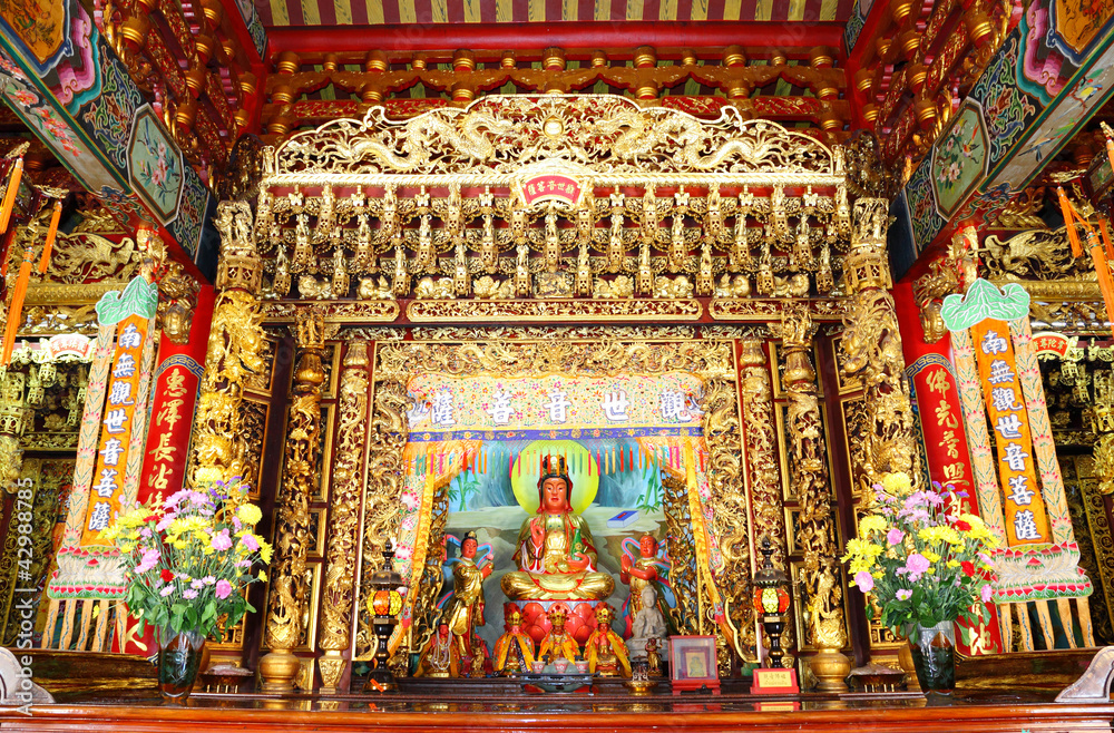The Guan In Goddess in chinese temple.