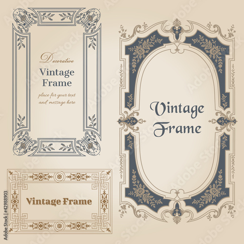Vintage frames and design elements - with place for your text -