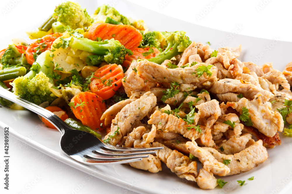 Roasted meat and vegetables Roasted meat and vegetables