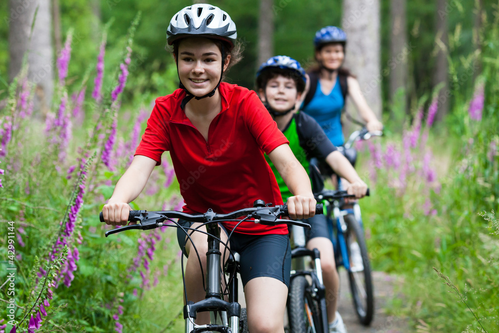 Family biking