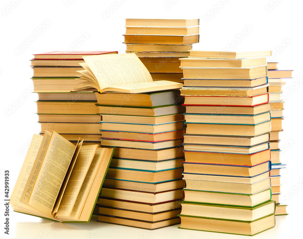 Obraz premium old books isolated on white