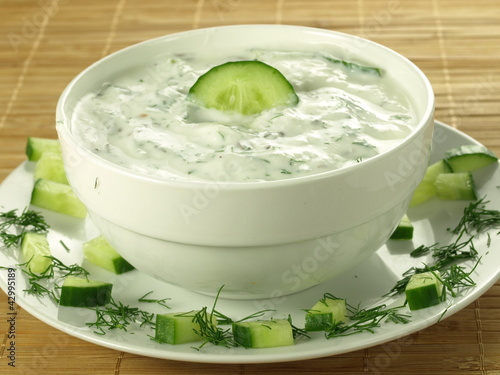 Yogurt and cucumber sauce