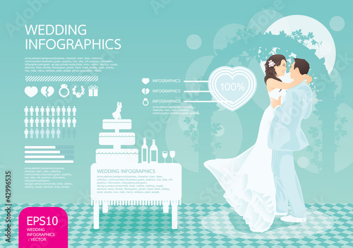 infographic wedding vector set