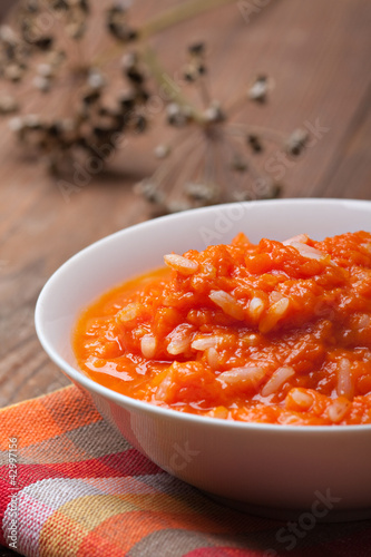 Obraz na plátně Pumpkin pap with rise