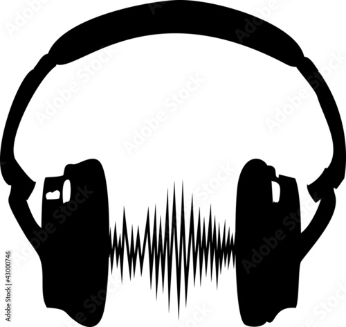 Kopfhörer Audio Welle Frequenz Musik Sillhouette