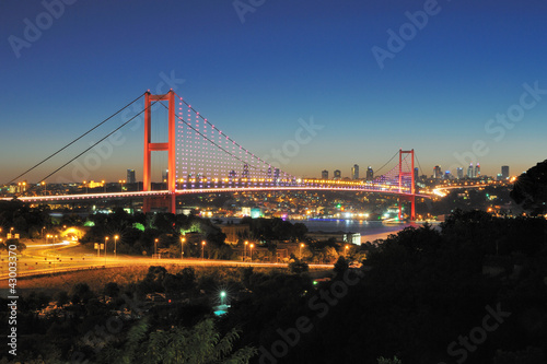A Blue Evening Istanbul Bosphorus Bridge
