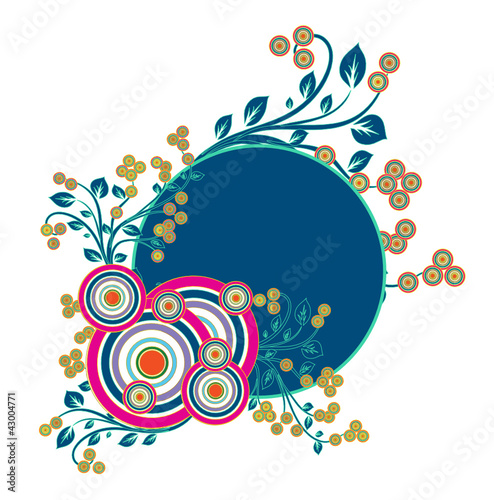 floral de cercles bleus
