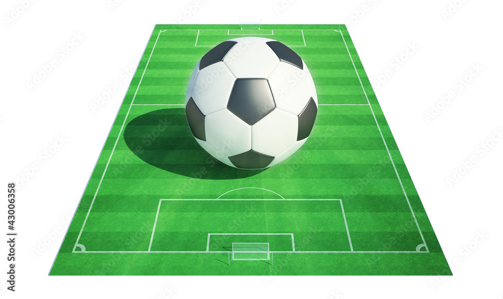 Obraz premium Football field isolated on white