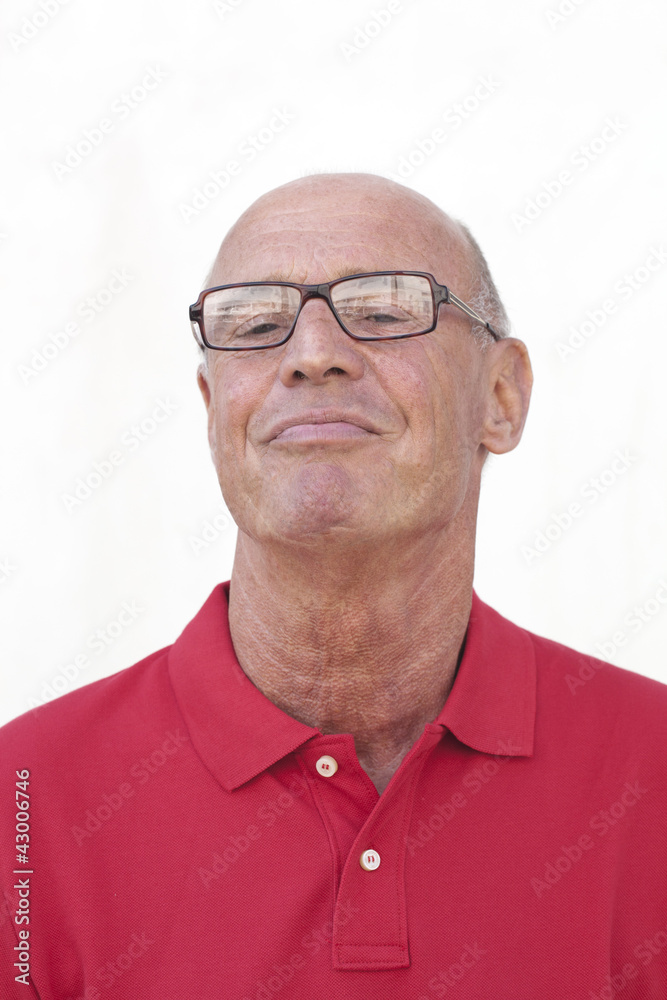 happy senior man smiling happy senior man smiling