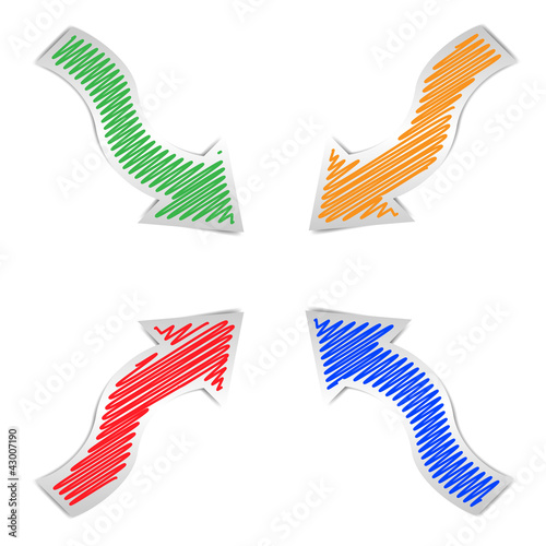 Set of colour arrows