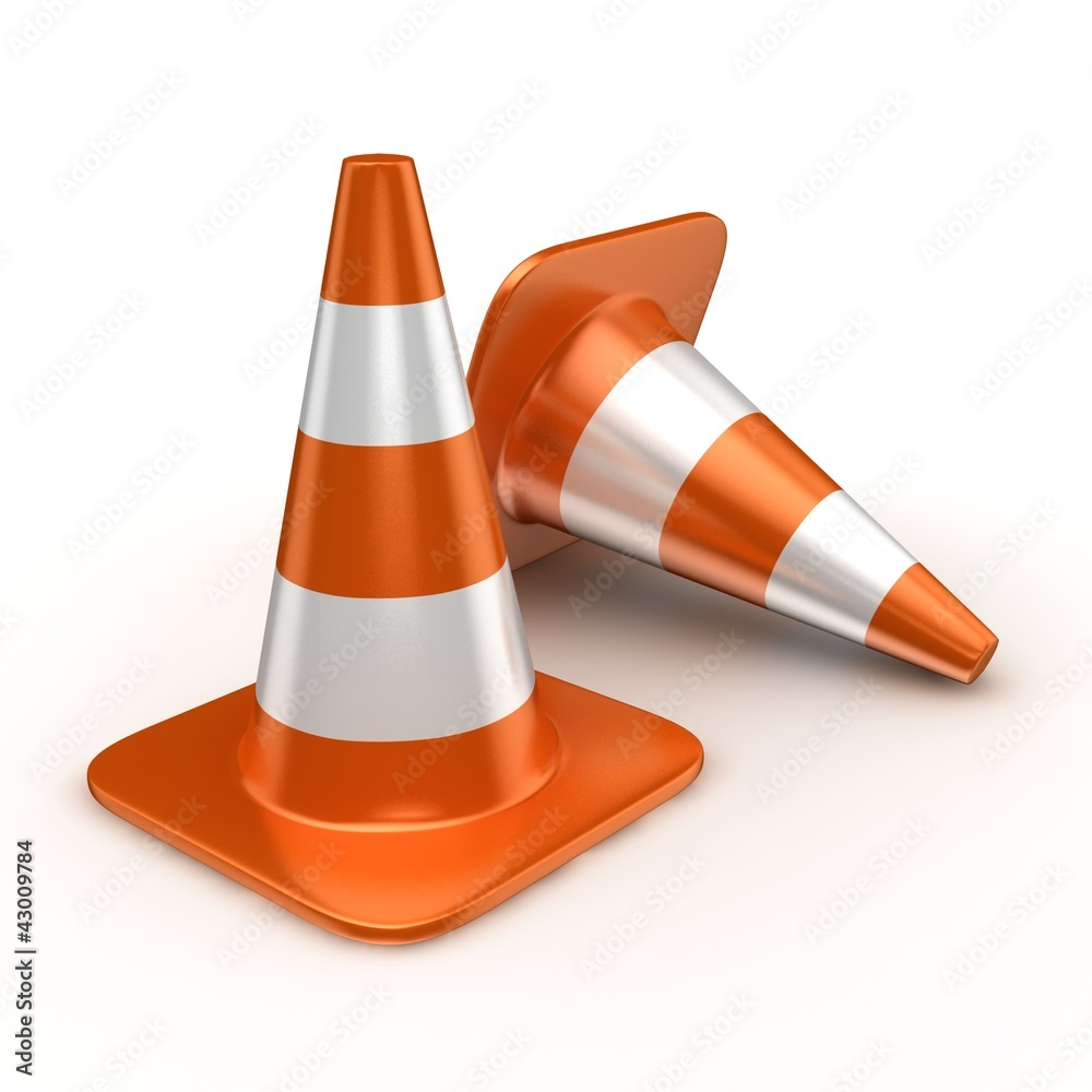 traffic cones 3d illustration traffic cones 3d illustration