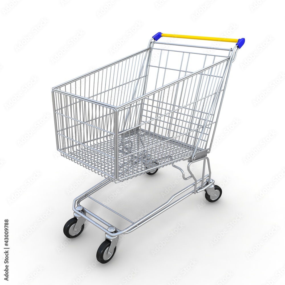 3d shopping cart isolated 3d shopping cart isolated