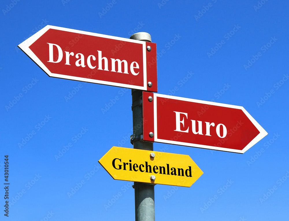 Obraz premium Drachme oder Euro