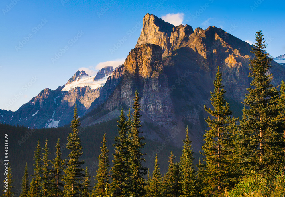 Canadian wilderness with Rocky Mountains, Alberta, Canada