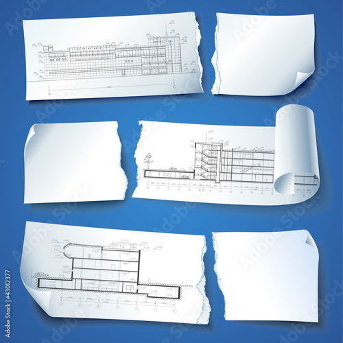 Set of vector sample stickers