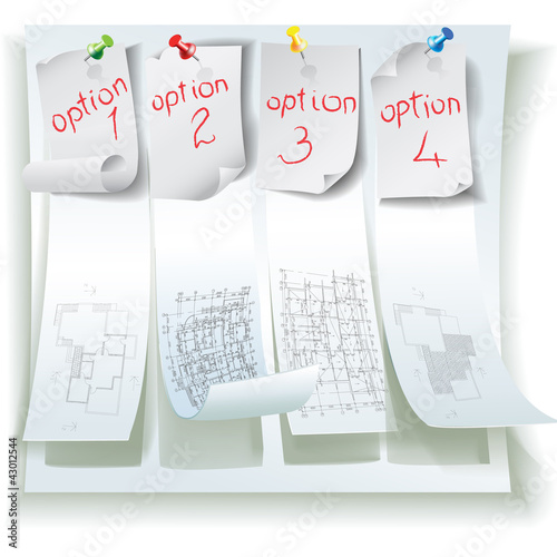 Set of Architectural Web Banners. Isolated on light background
